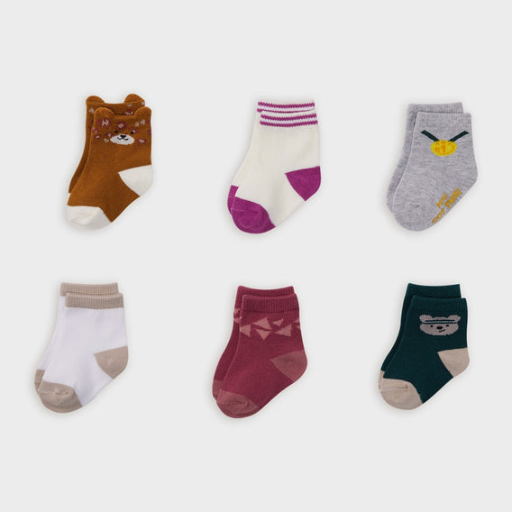 Critter Crew 6-Pack Baby Socks