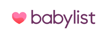 Babylist logo with a pink heart icon on a white background